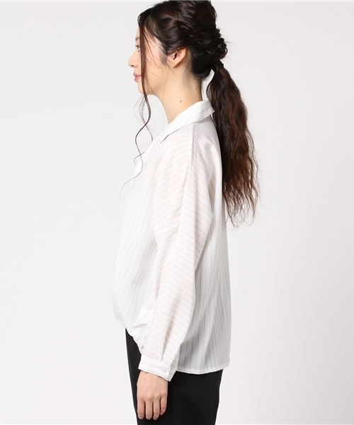 N.（N. Natural Beauty Basic）（エヌエヌナチュラルビューティーベーシック）の「フロントタックスキッパー（シャツ/ブラウス・レディース・ブラウン/ホワイト系その他/グレー/カーキ/ホワイト・MEDIUM）」の7枚目の写真