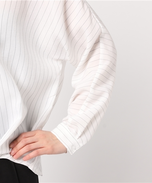 N.（N. Natural Beauty Basic）（エヌエヌナチュラルビューティーベーシック）の「フロントタックスキッパー（シャツ/ブラウス・レディース・ブラウン/ホワイト系その他/グレー/カーキ/ホワイト・MEDIUM）」の10枚目の写真