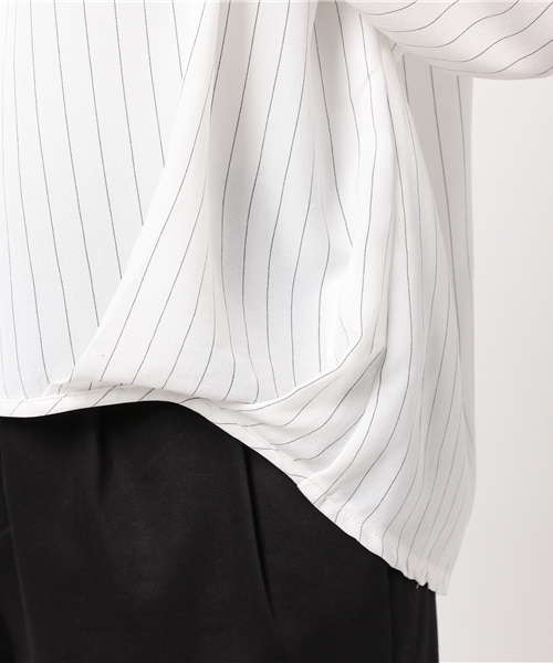 N.（N. Natural Beauty Basic）（エヌエヌナチュラルビューティーベーシック）の「フロントタックスキッパー（シャツ/ブラウス・レディース・ブラウン/ホワイト系その他/グレー/カーキ/ホワイト・MEDIUM）」の11枚目の写真