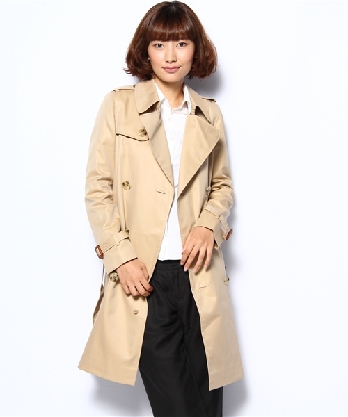 BEAUTY&YOUTH UNITED ARROWS(ビューティーアンドユースユナイテッドアローズ)の「BYTU 80/3 スビントレンチ Å◆(トレンチコート・レディース・ベージュ・36/38/40)」の4枚目の写真