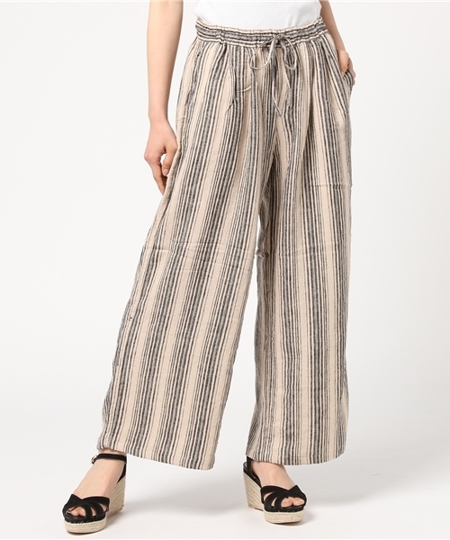 LBC（エルビーシー）の「リネンレーヨンワイドパンツ             （その他パンツ・レディース・オフホワイト/ダークグリーン・MEDIUM/LARGE）」の12枚目の写真