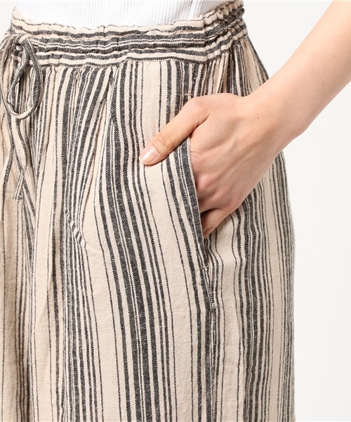 LBC（エルビーシー）の「リネンレーヨンワイドパンツ             （その他パンツ・レディース・オフホワイト/ダークグリーン・MEDIUM/LARGE）」の8枚目の写真