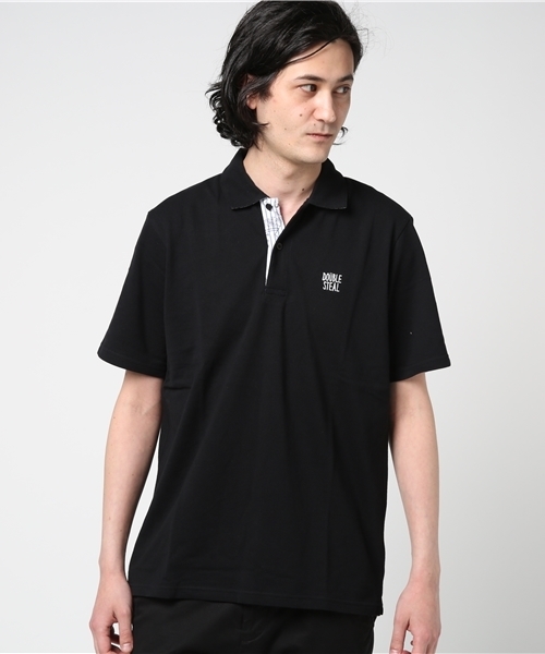 DOUBLE STEAL(ダブルスティール)の「Stripe Bandana POLO ポロシャツ(ポロシャツ・メンズ・ホワイト/ブラック/カーキ・LARGE/MEDIUM/X-LARGE)」の4枚目の写真