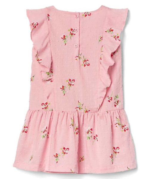 GAP（ギャップ）の「Gap フローラル ラッフルフロント ワンピース（ワンピース・キッズ・ピンク・80ｃｍ/95cm/90cm/100cm/105cm/110cm）」の2枚目の写真