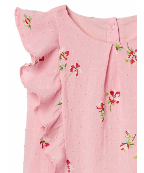 GAP（ギャップ）の「Gap フローラル ラッフルフロント ワンピース（ワンピース・キッズ・ピンク・80ｃｍ/95cm/90cm/100cm/105cm/110cm）」の3枚目の写真