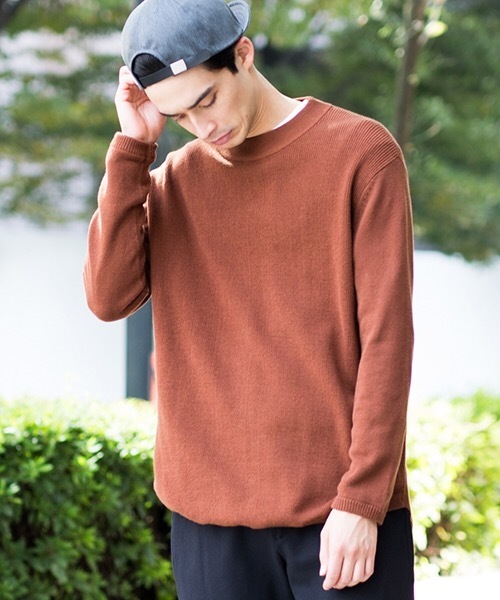 NUMBER (N)INE(ナンバーナイン)の「【NUMBER (N)INE】≪STUDIOUS限定≫別注ラウンドへムロングクルーネックニット(ニット/セーター・メンズ・ネイビー/グレー/テラコッタ・1/2/3)」の2枚目の写真