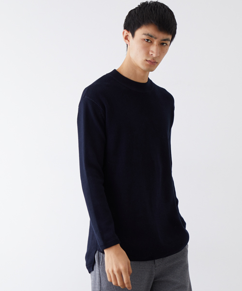 NUMBER (N)INE(ナンバーナイン)の「【NUMBER (N)INE】≪STUDIOUS限定≫別注ラウンドへムロングクルーネックニット(ニット/セーター・メンズ・ネイビー/グレー/テラコッタ・1/2/3)」の13枚目の写真