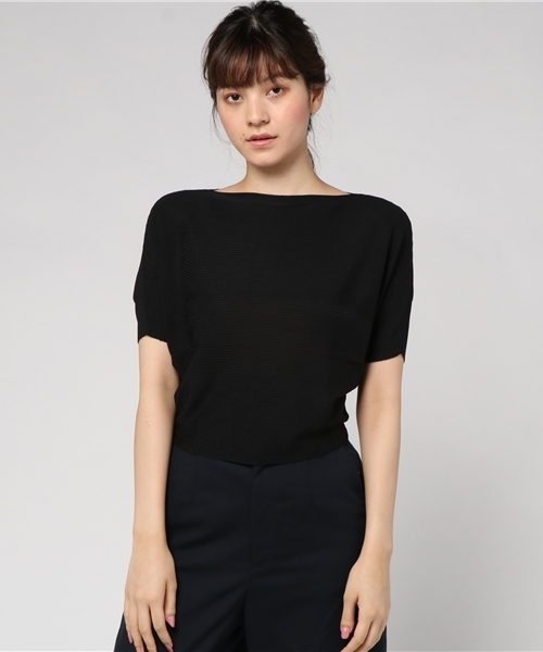 Re:EDIT（リエディ）の「[ゆったり、上品に。落ち着き感じる秋トップス]横リブドルマンプルオーバートップス/ニットトップス[リエディ]（ニット/セーター・レディース・ブラック/アイボリー/キャメル/ブルー/オレンジ/マスタード/モカ/パープル・MEDIUM）」の17枚目の写真