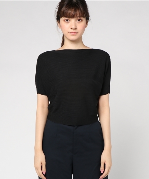 Re:EDIT（リエディ）の「[ゆったり、上品に。落ち着き感じる秋トップス]横リブドルマンプルオーバートップス/ニットトップス[リエディ]（ニット/セーター・レディース・ブラック/アイボリー/キャメル/ブルー/オレンジ/マスタード/モカ/パープル・MEDIUM）」の9枚目の写真