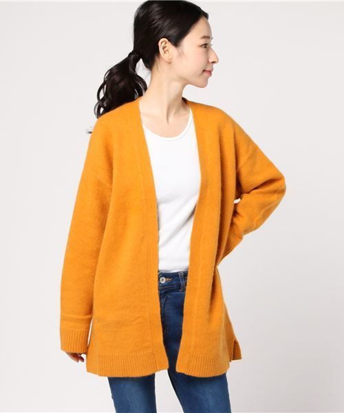 RIVE DROITE(リヴドロワ)の「ラクーンミドル丈カーディガン(カーディガン/ボレロ・レディース・パープル/その他11/ミント・FREE)」の1枚目の写真