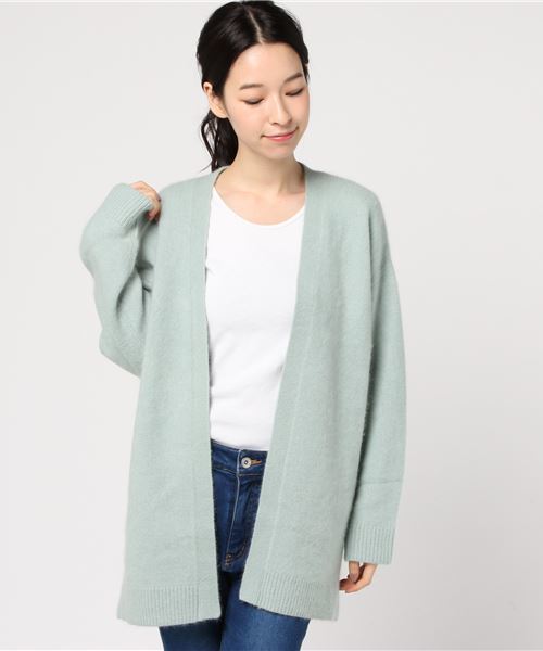 RIVE DROITE(リヴドロワ)の「ラクーンミドル丈カーディガン(カーディガン/ボレロ・レディース・パープル/その他11/ミント・FREE)」の2枚目の写真