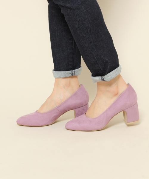 PAGEBOY（ページボーイ）の「スエードヒールパンプス（パンプス・レディース・レッド/ラベンダー/ブラック/グレー・MEDIUM/LARGE）」の3枚目の写真