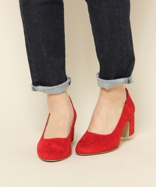 PAGEBOY（ページボーイ）の「スエードヒールパンプス（パンプス・レディース・レッド/ラベンダー/ブラック/グレー・MEDIUM/LARGE）」の4枚目の写真
