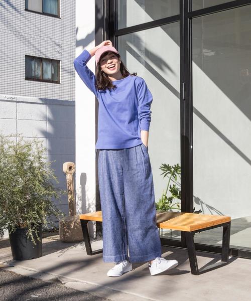 coen(コーエン)の「フレンチリネンブレンドワイドパンツ(その他パンツ・レディース・ベージュ/ネイビー・SMALL/MEDIUM/LARGE)」の22枚目の写真
