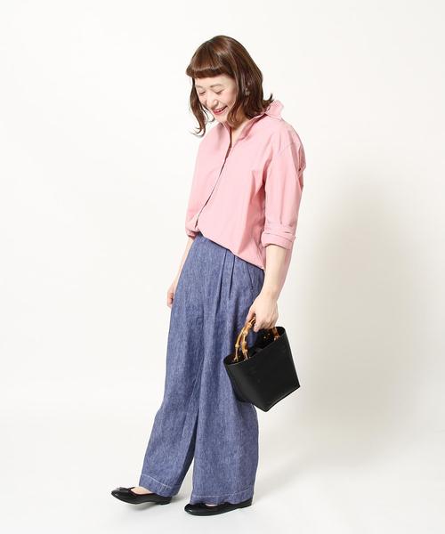 coen(コーエン)の「フレンチリネンブレンドワイドパンツ(その他パンツ・レディース・ベージュ/ネイビー・SMALL/MEDIUM/LARGE)」の16枚目の写真