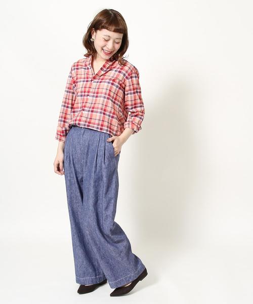 coen(コーエン)の「フレンチリネンブレンドワイドパンツ(その他パンツ・レディース・ベージュ/ネイビー・SMALL/MEDIUM/LARGE)」の8枚目の写真
