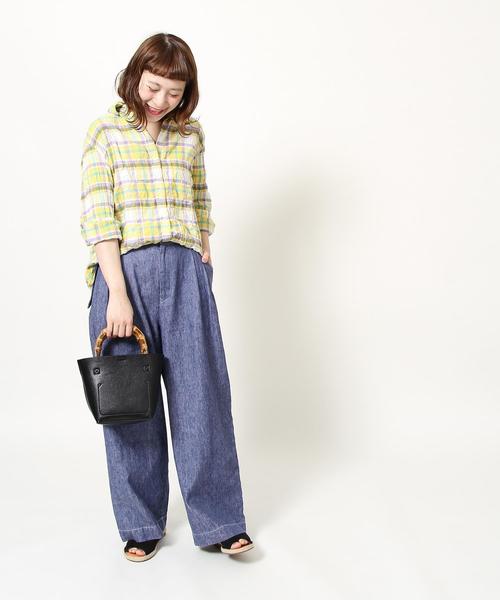 coen(コーエン)の「フレンチリネンブレンドワイドパンツ(その他パンツ・レディース・ベージュ/ネイビー・SMALL/MEDIUM/LARGE)」の10枚目の写真