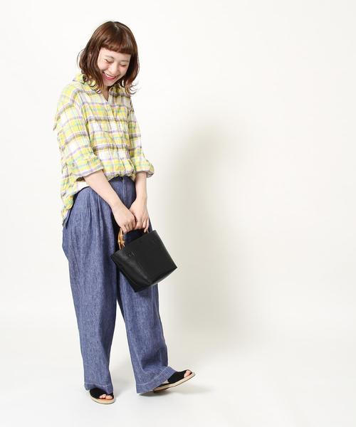 coen(コーエン)の「フレンチリネンブレンドワイドパンツ(その他パンツ・レディース・ベージュ/ネイビー・SMALL/MEDIUM/LARGE)」の11枚目の写真