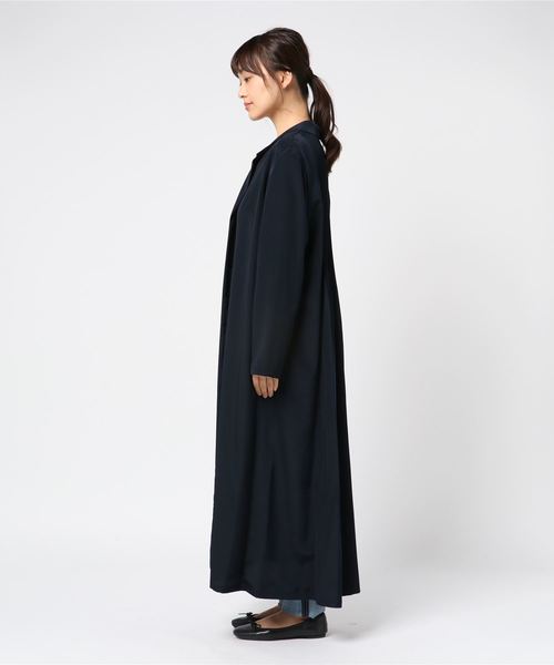 MIDIUMISOLID（ミディウミソリッド）の「バックプリーツテーラードコート（その他アウター・レディース・ライトグレー/ネイビー/グリーン・FREE）」の4枚目の写真