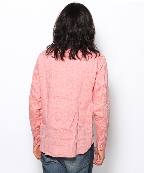 EEL（イール）の「陶器釦のシャツ4 SV（シャツ/ブラウス・メンズ・レッド/ネイビー/ホワイト・SMALL/MEDIUM/LARGE）」の5枚目の写真