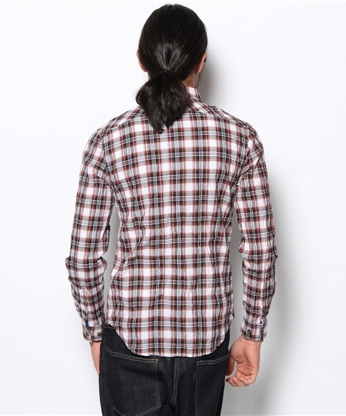 CASPER JOHN(キャスパージョン)の「【SANFORD】チェックシャツ(シャツ/ブラウス・メンズ・レッド/ブラウン/ブルー・LARGE/MEDIUM/SMALL)」の6枚目の写真