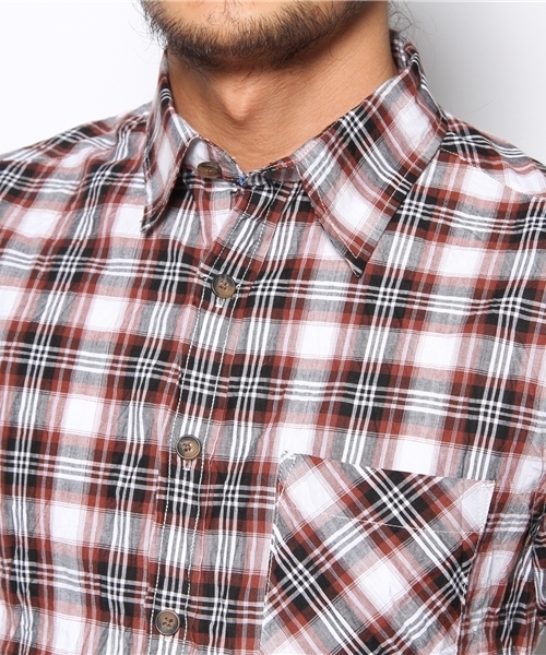 CASPER JOHN(キャスパージョン)の「【SANFORD】チェックシャツ(シャツ/ブラウス・メンズ・レッド/ブラウン/ブルー・LARGE/MEDIUM/SMALL)」の7枚目の写真