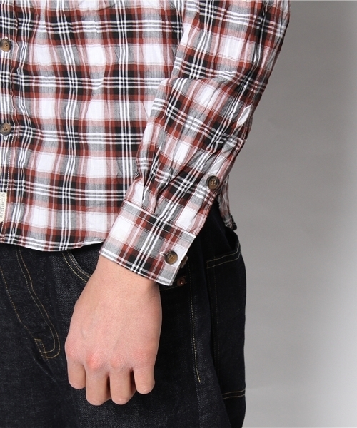CASPER JOHN(キャスパージョン)の「【SANFORD】チェックシャツ(シャツ/ブラウス・メンズ・レッド/ブラウン/ブルー・LARGE/MEDIUM/SMALL)」の9枚目の写真