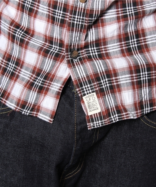 CASPER JOHN(キャスパージョン)の「【SANFORD】チェックシャツ(シャツ/ブラウス・メンズ・レッド/ブラウン/ブルー・LARGE/MEDIUM/SMALL)」の10枚目の写真