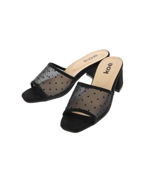 koe（コエ）の「ドットミュール（サンダル・レディース・ホワイト/ブラック・M/L/S）」の4枚目の写真