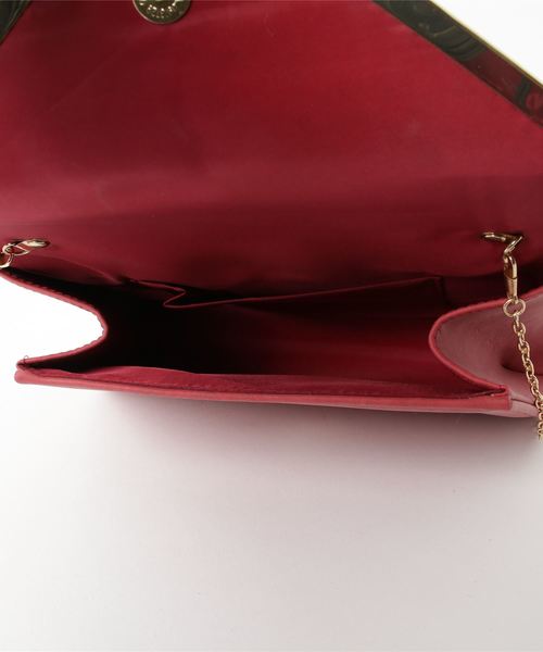 STYLEBLOCK（スタイルブロック）の「ゴールドプレートPUレザーレタークラッチバッグ（クラッチバッグ・レディース・ブラック/ベージュ/ワイン/ネイビー/グレー・FREE）」の8枚目の写真