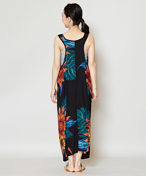 チャイハネ(チャイハネ)の「【チャイハネ】ヴィンテージアロハ柄ノースリーブワンピース(ワンピース・レディース・ホワイト/ブラック/ベージュ・FREE)」の8枚目の写真