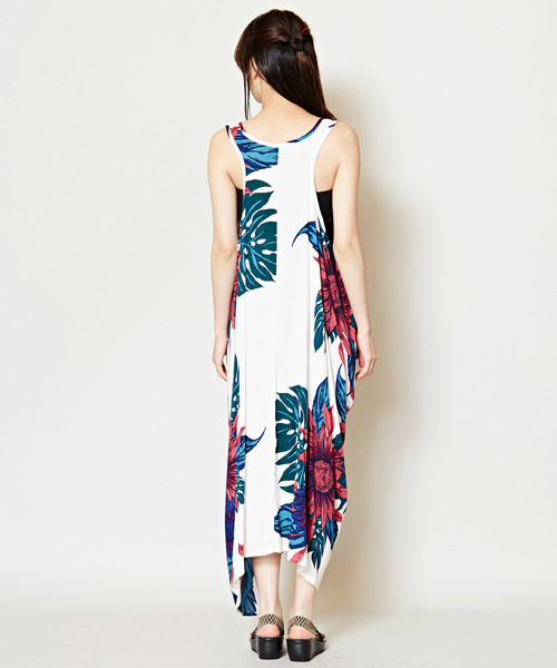 チャイハネ(チャイハネ)の「【チャイハネ】ヴィンテージアロハ柄ノースリーブワンピース(ワンピース・レディース・ホワイト/ブラック/ベージュ・FREE)」の10枚目の写真