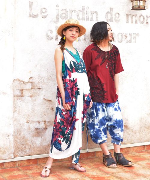 チャイハネ(チャイハネ)の「【チャイハネ】ヴィンテージアロハ柄ノースリーブワンピース(ワンピース・レディース・ホワイト/ブラック/ベージュ・FREE)」の12枚目の写真