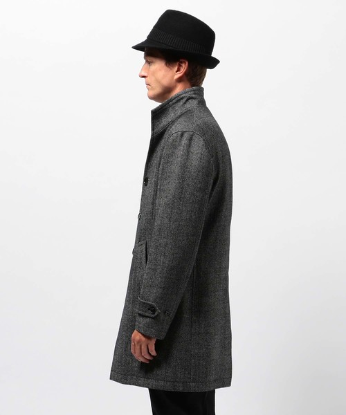 MEN'S BIGI(メンズビギ)の「ヘリンボーン柄メルトンスタンドカラーコート(ダウンジャケット/コート・メンズ・ネイビー/ホワイト系その他/ブラック系その他・LL/SS/S/M/L)」の8枚目の写真
