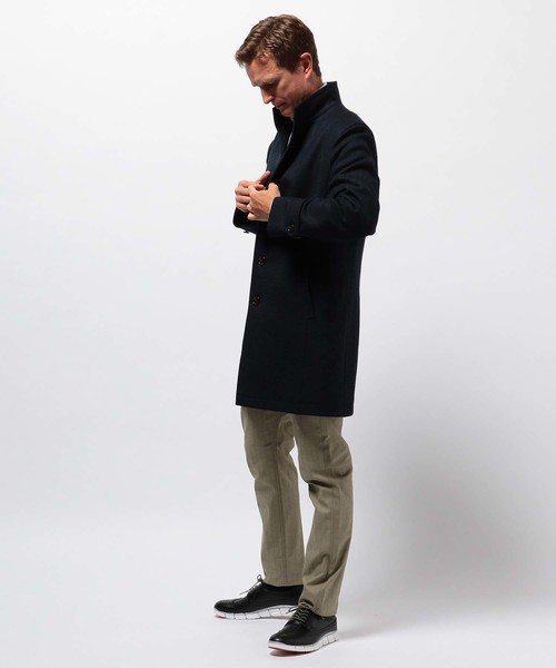 MEN'S BIGI（メンズビギ）の「ヘリンボーン柄メルトンスタンド