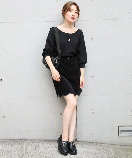 Heather（ヘザー）の「アシメヘムコーデュロイスカート　808979（スカート・レディース・ブラック/パープル/ブラウン・SMALL/MEDIUM）」の5枚目の写真