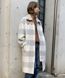 Munich | バッファローチェック衿ボア切替えボンバーコート(その他アウター)