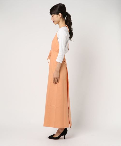 絶妙 Baserange シルクコットン エプロンドレス 見つけた人ラッキー