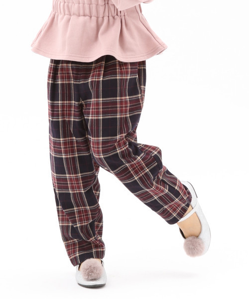 GLOBAL WORK（グローバルワーク）の「【キッズ】チェックテーパードパンツ/802171（その他パンツ・キッズ・グレー系その他/ブルー系その他・SMALL/MEDIUM/LARGE/X-LARGE/XX-LARGE）」の2枚目の写真
