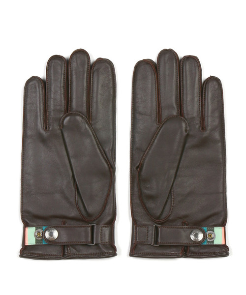Paul Smith(ポールスミス)の「ARTIST STRIPE BELT LEATHER GLOVE / 280751 TSG(手袋・メンズ・ブラック/ブラウン・FREE)」の4枚目の写真