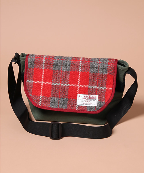 coen（コーエン）の「Harris Tweed（ハリスツイード） ミニショルダーバッグ2（ショルダーバッグ・メンズ・ライトブルー/コバルトブルー/レッド・FREE）」の4枚目の写真