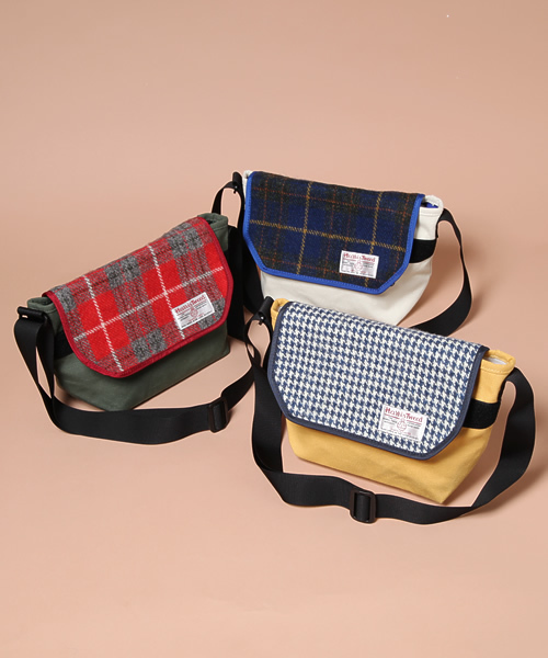 coen（コーエン）の「Harris Tweed（ハリスツイード） ミニショルダーバッグ2（ショルダーバッグ・メンズ・ライトブルー/コバルトブルー/レッド・FREE）」の11枚目の写真