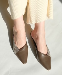 Vカットミュールサンダル