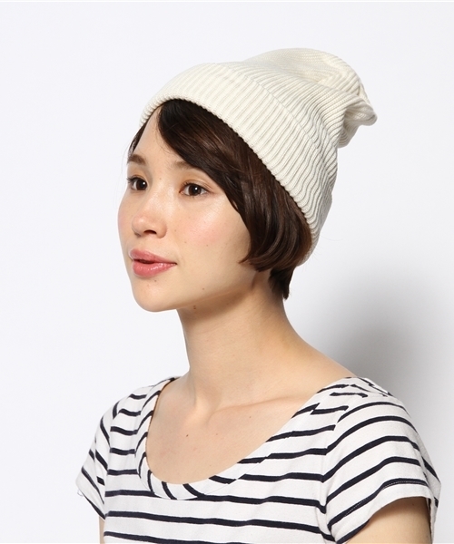 Ray BEAMS（レイビームス）の「Ray BEAMS / 細リブワッチ14ss（ニットキャップ/ビーニー・レディース・ホワイト/ライトグレー/ブラック/ネイビー・ONE SIZE）」の2枚目の写真