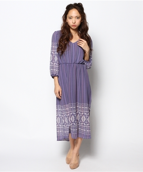 Kastane（カスタネ）の「シフォンプリントワンピース（ワンピース・レディース・その他1/その他/その他16・FREE）」の2枚目の写真