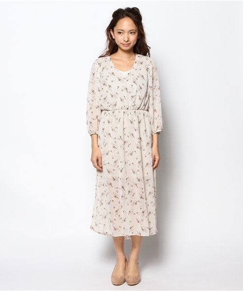 Kastane（カスタネ）の「シフォンプリントワンピース（ワンピース・レディース・その他1/その他/その他16・FREE）」の4枚目の写真