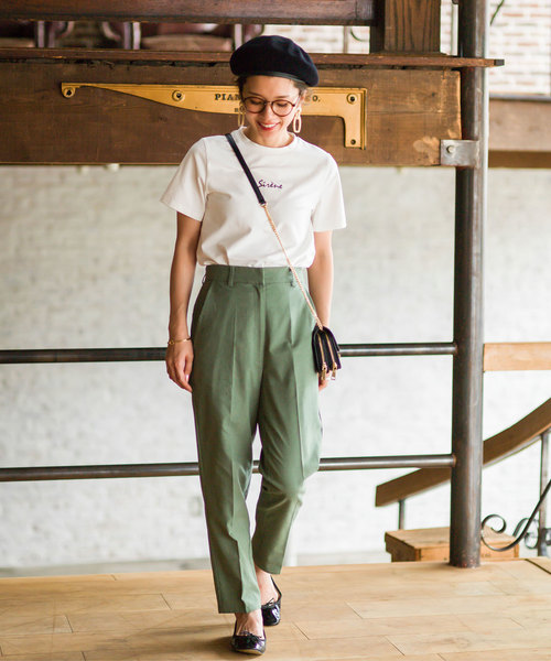 &. NOSTALGIA（アンドドットノスタルジア）の「刺繍ロゴTシャツ（Tシャツ/カットソー・レディース・オフホワイト/グリーン系その他/ピンク系その他・FREE）」の13枚目の写真