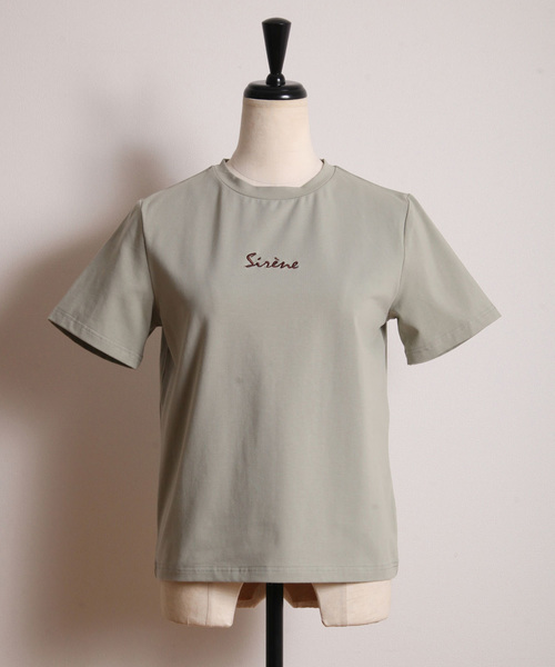 &. NOSTALGIA（アンドドットノスタルジア）の「刺繍ロゴTシャツ（Tシャツ/カットソー・レディース・オフホワイト/グリーン系その他/ピンク系その他・FREE）」の12枚目の写真