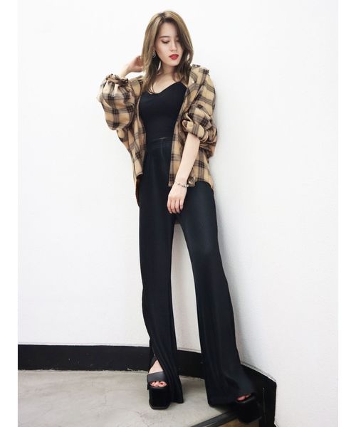 EMODA(エモダ)の「ボーイズフランネルシャツ(シャツ/ブラウス・レディース・ホワイト/ベージュ/ブラウン/グレー・FREE)」の18枚目の写真