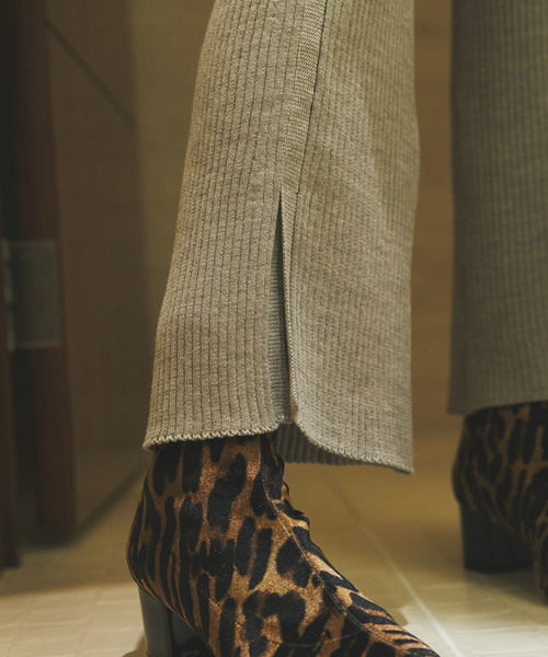 MAISON SPECIAL（メゾンスペシャル）の「ウォッシャブルウールリブパンツ【MAISON SPECIAL/メゾンスペシャル】■セットアップ対応■（その他パンツ・レディース・グレイッシュベージュ/パープル/ダークブラウン・FREE）」の10枚目の写真